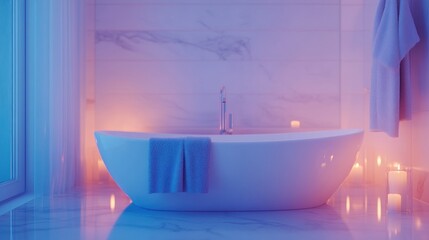 Modern bathroom with a luminous feel.