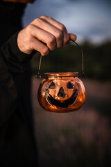 halloween jack o lantern lamp