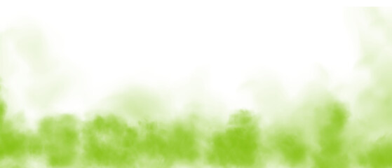 Realistic Green Smoke on Transparent Background | PNG File Template for Design and Overlays