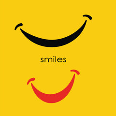 Happy banana cartoon vector illustration with moon and smile theme