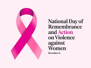 National day of remembrance and action on violence against women pink ribbon awareness