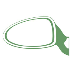 Green car mirror icon