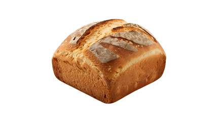 A rustic bread, freshly baked, png, isolated on transparent background, perfect for food marketing and advertising