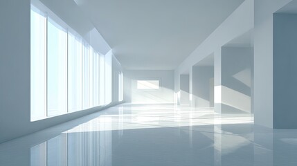 Bright and Airy Interior Space with Modern Design and Large Windows