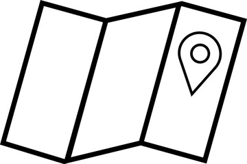 地図に位置情報ポインターを組み合わせた、ナビゲーションや検索をイメージするベクターイラスト｜ビジネス資料や観光デザインに最適