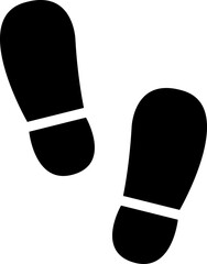 靴底の跡をイメージした、シルエット風の足跡アイコン素材｜ハイキングや地図にも使えるベクターイラスト