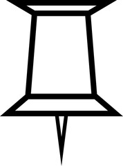 地図や案内表示に使えるシンプルでかわいい白黒ピンマークのベクターイラスト