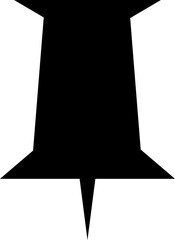 地図や案内表示に使えるシンプルでかわいい黒いピンマークのベクターイラスト