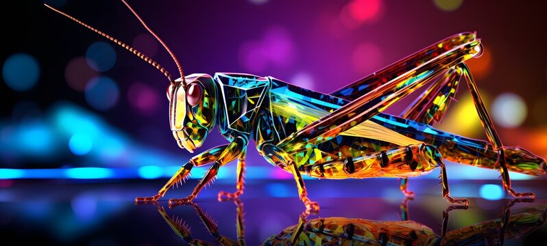 silhouette of GrassHopper ,generative AI