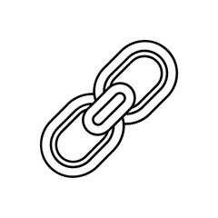 Illustration of a simple chain on transparent background