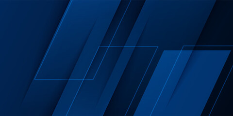 Abstract futuristic dark blue background. Overlap triangle shapes pattern design