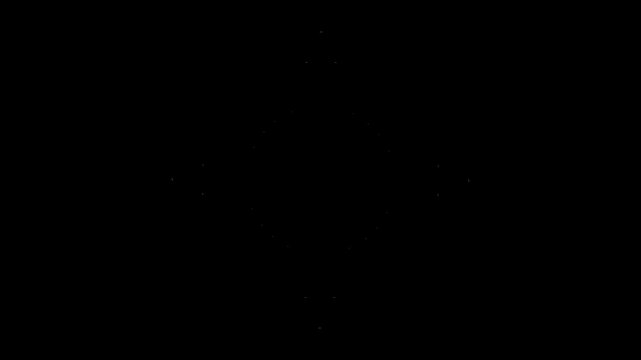 Firework Circle Line Burst Animation, Glowing Spark Trails and Ellipse Blasts, Bright Shiny Motion Graphic 4K Loop on Black Screen.