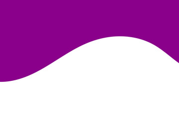 Purple wave background with smooth curved shape for modern banner, poster, website header, and minimal abstract design on transparent background