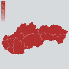 Fototapeta premium Slovakia map