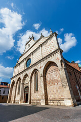 The Cathedral Basilica of Vicenza (Cattedrale di Santa Maria Annunziata), located in Vicenza, Italy, features a Venetian Gothic fa?ade.