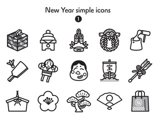 シンプルアイコン集 正月