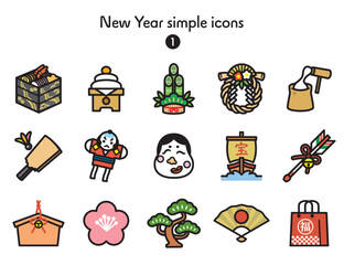 シンプルアイコン集 正月