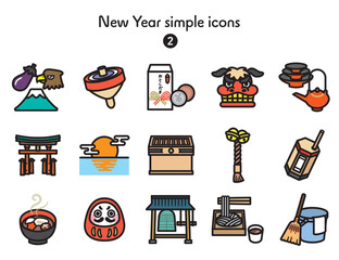 シンプルアイコン集 正月