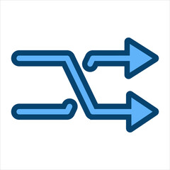 Shuffle Single Icon Vector Collection 