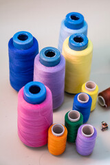 colorful spools of thread