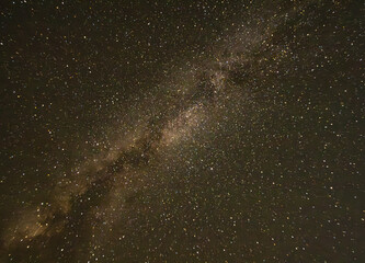 The rise of the galactic center of the Milky Way captured at the summit of Kuwohi Peak (formerly Clingman's Dome) in the Great Smokey Mountains National Park near Cherokee, North Carolina