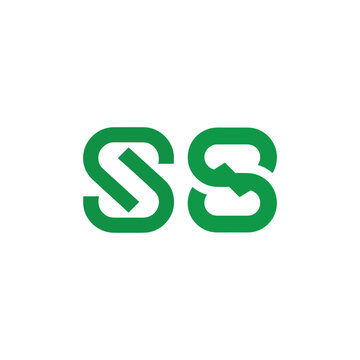 Modern green double s letter mark logo design simple and elegant business branding identity vector