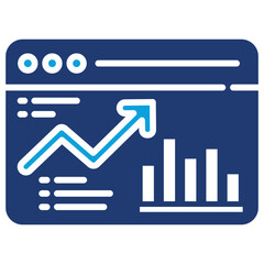 Finance Market Flat Blue Icon