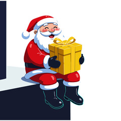 Festive Christmas Icon Set, Santa Claus Vector Graphics, Winter Holiday Elements for Corporate Branding, Web Banners, and Seasonal Marketing.