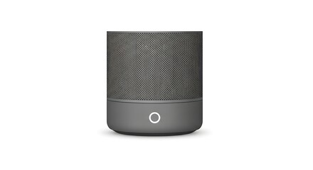 Obraz premium Discreet Smart Home Speaker Isolated Flat Illustration Tech