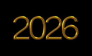 Elegant Gold 2026 Text on Black Background – Luxurious Serif Typography Design with Palladian Style Font, Minimal and Sophisticated Composition Ideal for Branding, Logos, or Header Graphics