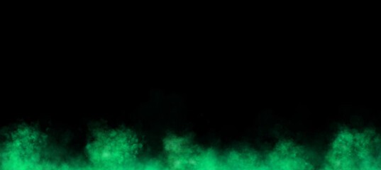 Soft green smoke on transparent background with light fog texture and gentle swirling effect for calm atmospheric designs