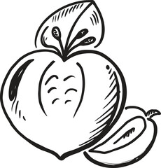 Winter woman in beanie hat and scarf, profile outline silhouette