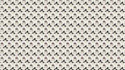 Halloween cute cats ghosts pattern background spooky october cats in witch hats seamless art