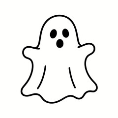halloween ghost line art