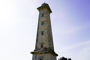 stone tower lighthouse of saint georges de didonne in charente maritime in west atlantic coast in france