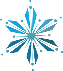 colored and interesting vector snowflake for design