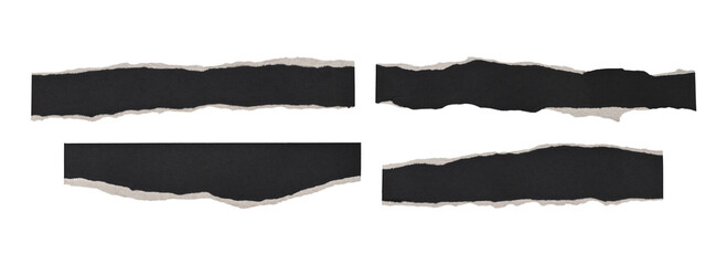 Grunge collage elements ripped notebook paper strips with fuzzy fibers
