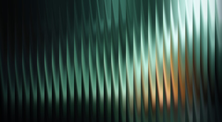 Abstract glass design with light and shadows creating an intriguing visual texture and an elegant style. The lines create depth and complexity. The colors shift in an artistic way