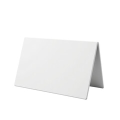 place card, tent fold, white 3D Icon &ndash; Glossy Minimal Emoji Style, Isolated PNG object