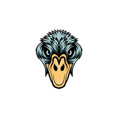 angry goose mascot illustration logo