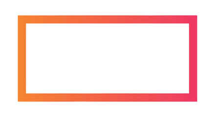 A simple, empty rectangular frame with a gradient of orange to pink hues, providing a clean, modern border for content.