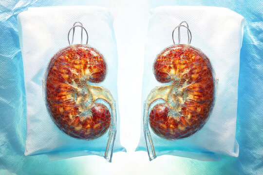Organs kidney organ anatomy medical transplant surgery organ donor pair renal organ tissue surgery organ preservation sterile tray