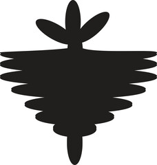 Abstract Floral Design Silhouette