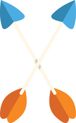 Two arrows are crossing each other, symbolizing opposing forces or conflicting ideas