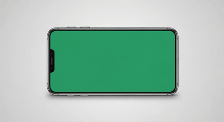 Modern Realistic Smartphone Mockup with Green Screen Display Technology