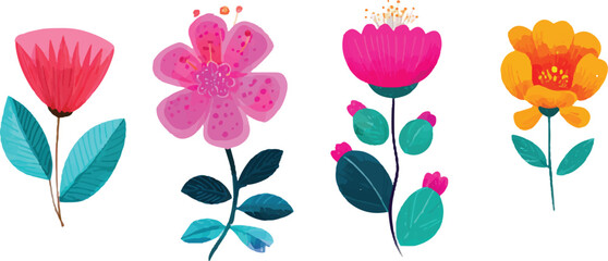 pink tulips on white background