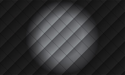 Obraz premium Dark Gray Diamond Pattern with Central Spotlight Effect abstract background