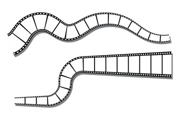 Vector Movie film long strip, seamless vintage filmstrip roll frame. Video or movie filmstrip overlay, cinema or photograph camera long film strip . Pattern of photo film strip frame  . eps 10