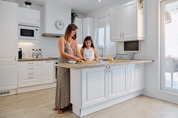 Mother and daughter enjoying quality time at home