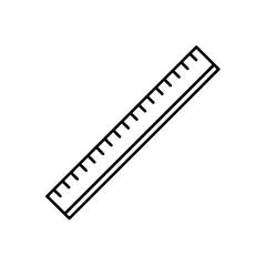 Illustration of a ruler on transparent background